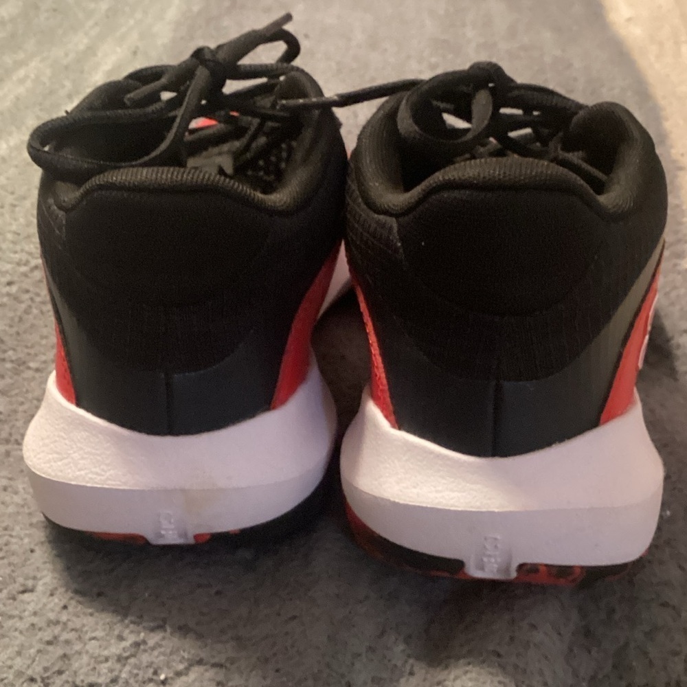 Under Armour Kids Red and Black Sneakers - Picture 5 of 6